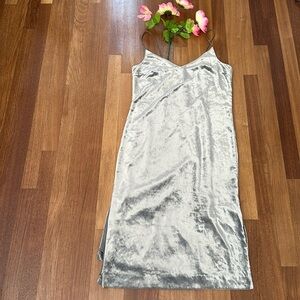 NEW no tags. Midi grey velvet slip dress. New without tags. Size 8.